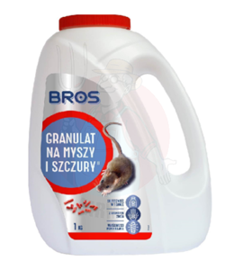 Granulat na myszy i szczury 1 kg Bros