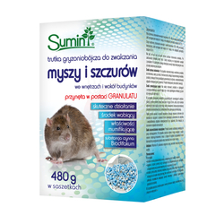 Trutka granulowana na gryzonie 25 ppm 480 g (4 x 120 g)